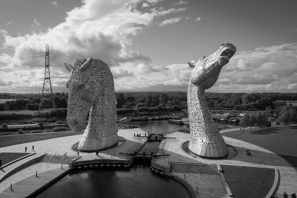 The Kelpies Picture Board by Apollo Aerial Photography