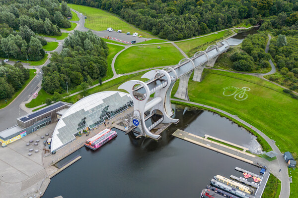 The Falkirk Wheel Picture Board by Apollo Aerial Photography