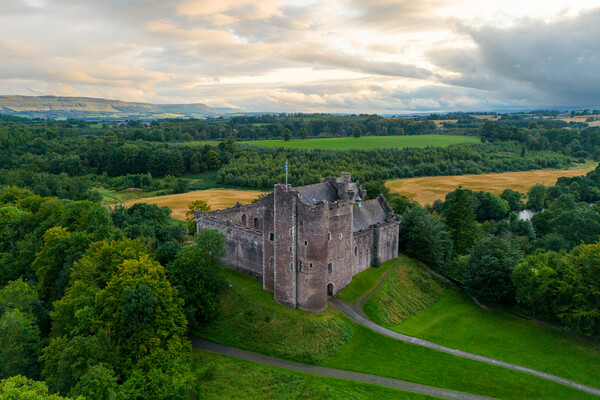 Doune Castle Picture Board by Apollo Aerial Photography