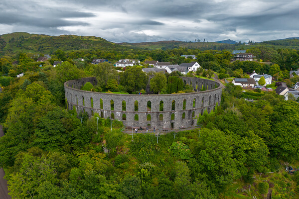 McCaigs Tower Oban Picture Board by Apollo Aerial Photography