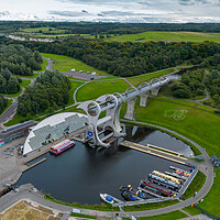 Buy canvas prints of The Falkirk Wheel by Apollo Aerial Photography