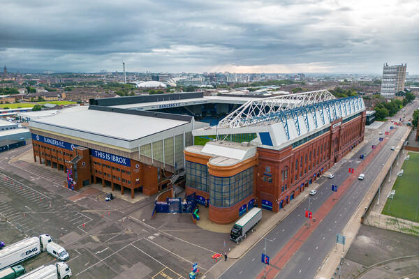 Ibrox Glasgow Rangers Picture Board by Apollo Aerial Photography