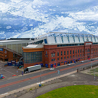 Buy canvas prints of Ibrox Glasgow Rangers by Apollo Aerial Photography