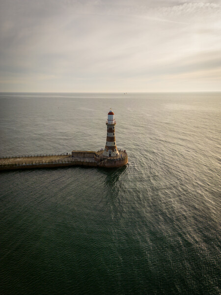 Roker Pier Lighthouse Picture Board by Apollo Aerial Photography