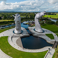 Buy canvas prints of Kelpies Falkirk by Apollo Aerial Photography