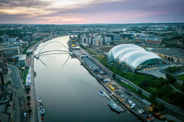 Newcastle Tyne View Picture Board by Apollo Aerial Photography