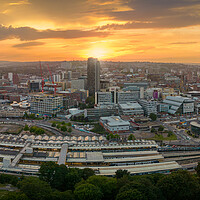 Buy canvas prints of Sheffield City Sunset by Apollo Aerial Photography