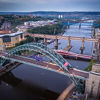 Buy canvas prints of Newcastles Famous Bridges by Apollo Aerial Photography