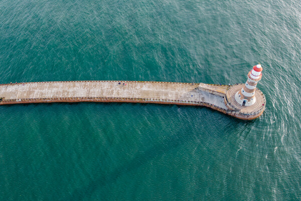 Roker Pier and Lighthouse Picture Board by Apollo Aerial Photography