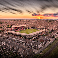 Buy canvas prints of Sunset Over Blundell Park by Apollo Aerial Photography
