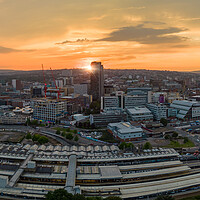 Buy canvas prints of Sheffield Cityscape Sunset by Apollo Aerial Photography