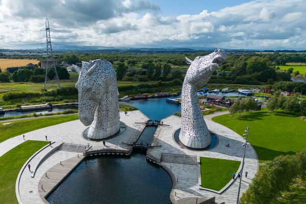The Kelpies  Picture Board by Apollo Aerial Photography
