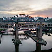 Buy canvas prints of The Bridges Across The Tyne by Apollo Aerial Photography