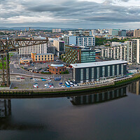 Buy canvas prints of Glasgow Waterfront Panorama by Apollo Aerial Photography