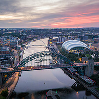 Buy canvas prints of Dawn over the Tyne by Apollo Aerial Photography
