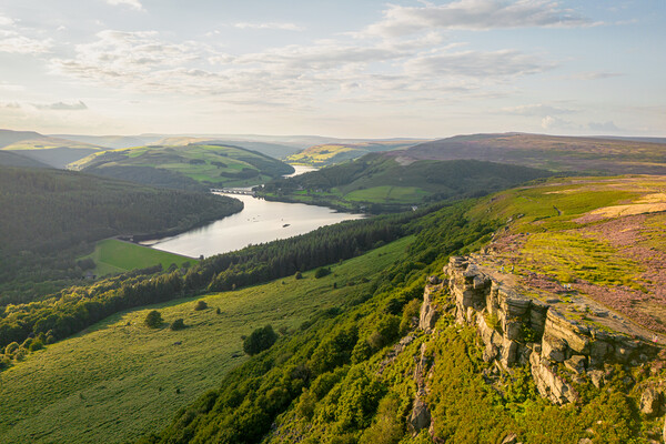 The View From Bamford Edge Picture Board by Apollo Aerial Photography