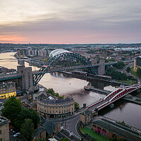 Buy canvas prints of Newcastle Bridges on the Tyne by Apollo Aerial Photography