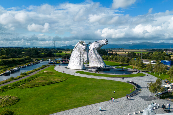 The Kelpies  Picture Board by Apollo Aerial Photography