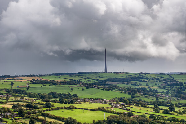 Storms on Emley Moor Picture Board by Apollo Aerial Photography