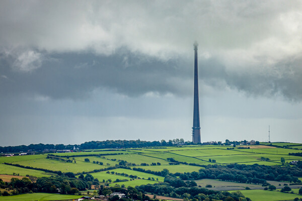 Storms on Emley Moor Picture Board by Apollo Aerial Photography