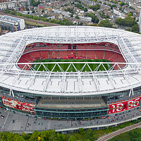 Buy canvas prints of The Red of the Emirates Stadium by Apollo Aerial Photography