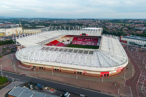 The Stadium of Light Picture Board by Apollo Aerial Photography