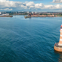 Buy canvas prints of Roker Lighthouse Panoramic by Apollo Aerial Photography