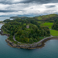 Buy canvas prints of Dunollie Castle Panorama by Apollo Aerial Photography
