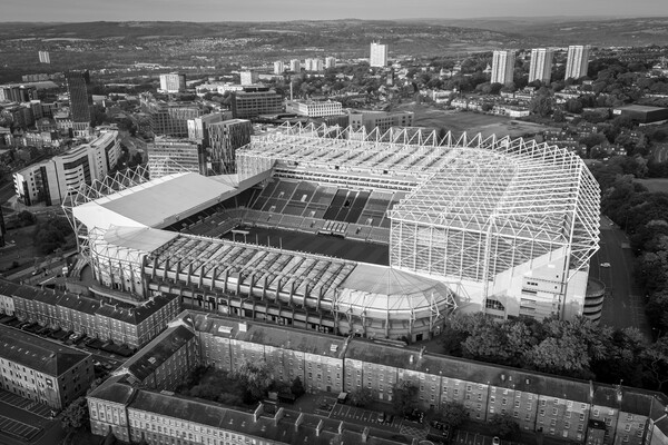 St James park Black and White Picture Board by Apollo Aerial Photography