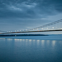 Buy canvas prints of Humber Bridge at Dusk by Apollo Aerial Photography