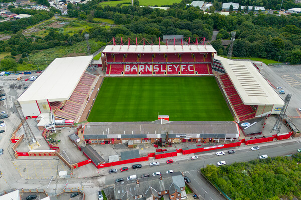 Oakwell Stadium Picture Board by Apollo Aerial Photography