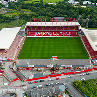 Buy canvas prints of Oakwell Stadium by Apollo Aerial Photography