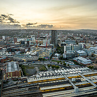 Buy canvas prints of Sheffield Sunset by Apollo Aerial Photography