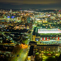 Buy canvas prints of Bramall Lane Under The Lights by Apollo Aerial Photography