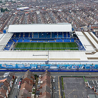 Buy canvas prints of Goodison Park Blue by Apollo Aerial Photography