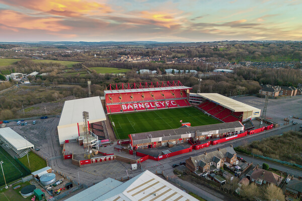 Oakwell Sunset Picture Board by Apollo Aerial Photography