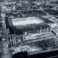 Buy canvas prints of Bramall Lane Black and White by Apollo Aerial Photography