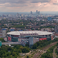 Buy canvas prints of The Emirates London Backdrop by Apollo Aerial Photography