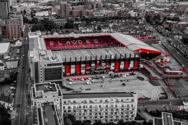 Sheffield United Red Pop Picture Board by Apollo Aerial Photography