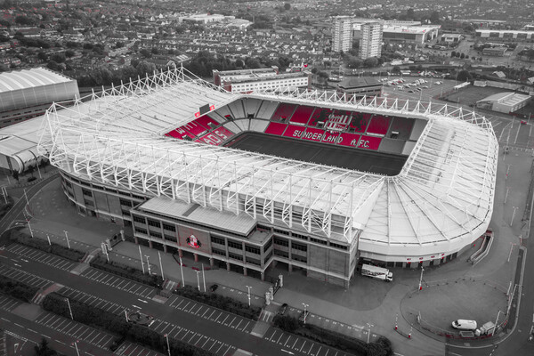 Stadium of Light Red Picture Board by Apollo Aerial Photography