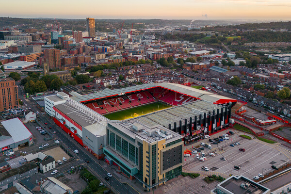 Bramall Lane City Views Picture Board by Apollo Aerial Photography