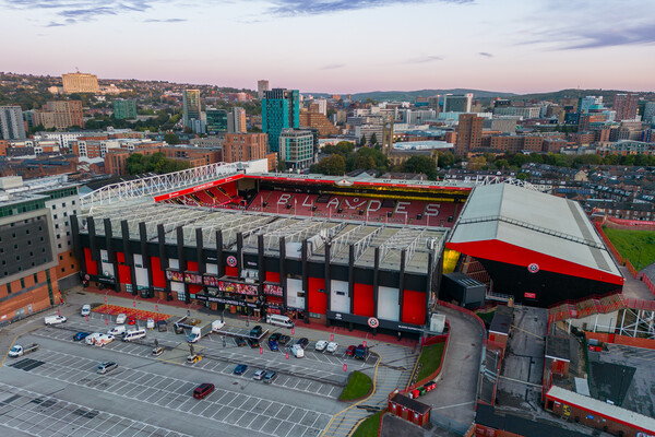 Bramall Lane Aerial View Picture Board by Apollo Aerial Photography