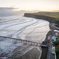 Buy canvas prints of A saltburn by the sea Sunrise by Apollo Aerial Photography