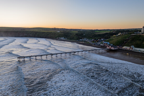 Saltburn by the Sea Sunrise Picture Board by Apollo Aerial Photography