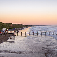 Buy canvas prints of Saltburn Pier Panorama by Apollo Aerial Photography