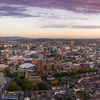 Buy canvas prints of Sheffield City Sunrise by Apollo Aerial Photography