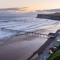 Buy canvas prints of Saltburn Sea Rolls In by Apollo Aerial Photography