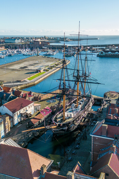 HMS Trincomalee Hartlepool Picture Board by Apollo Aerial Photography