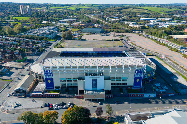 Elland Road From The Air Picture Board by Apollo Aerial Photography