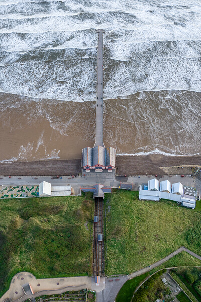 The Cliff Lift and Pier  Picture Board by Apollo Aerial Photography